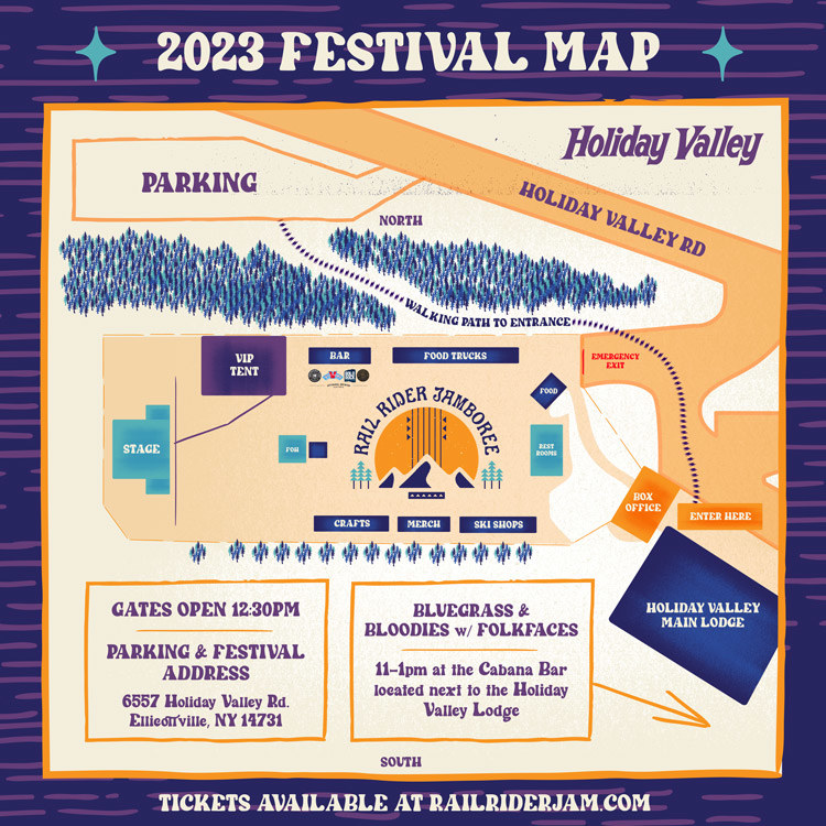 Map of the Rail Rider Festival venue 