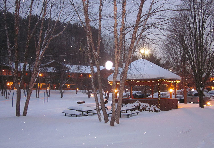 Wintertime Gazebo at the Inn at Holiday Valley