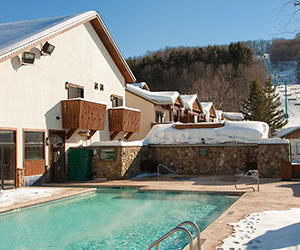 Inn outdoor pool in winter