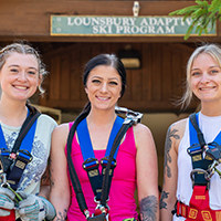 Three young women at Sky High Adventure Park